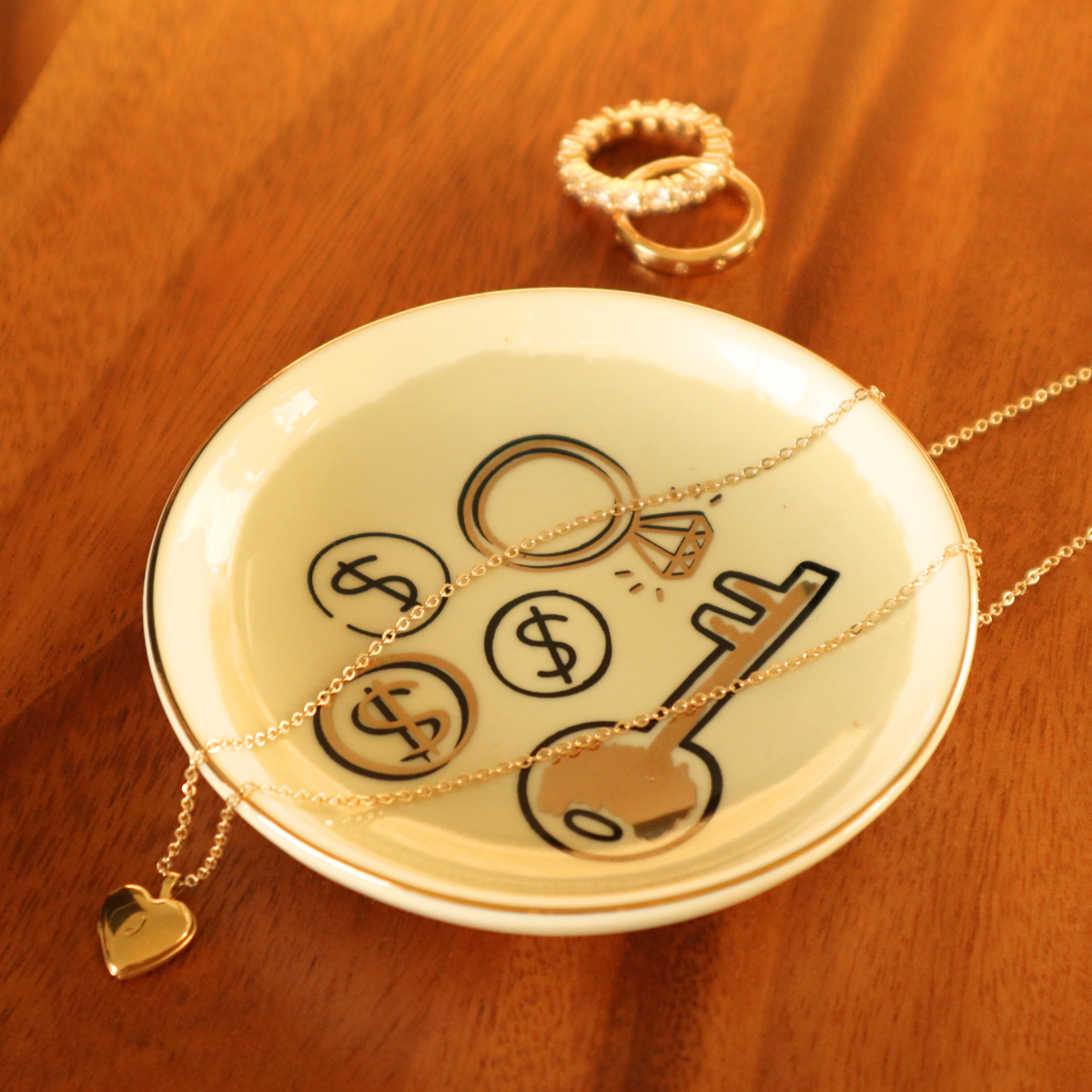 Round Trinket Tray Bling Ring