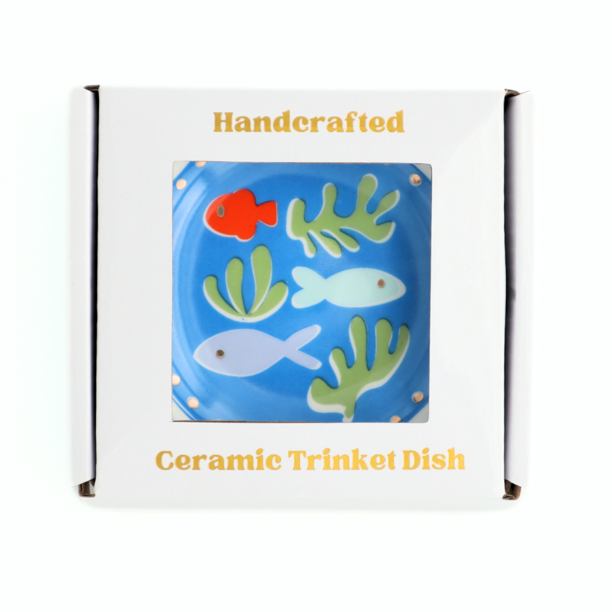 Round Trinket Tray Swimming Fish