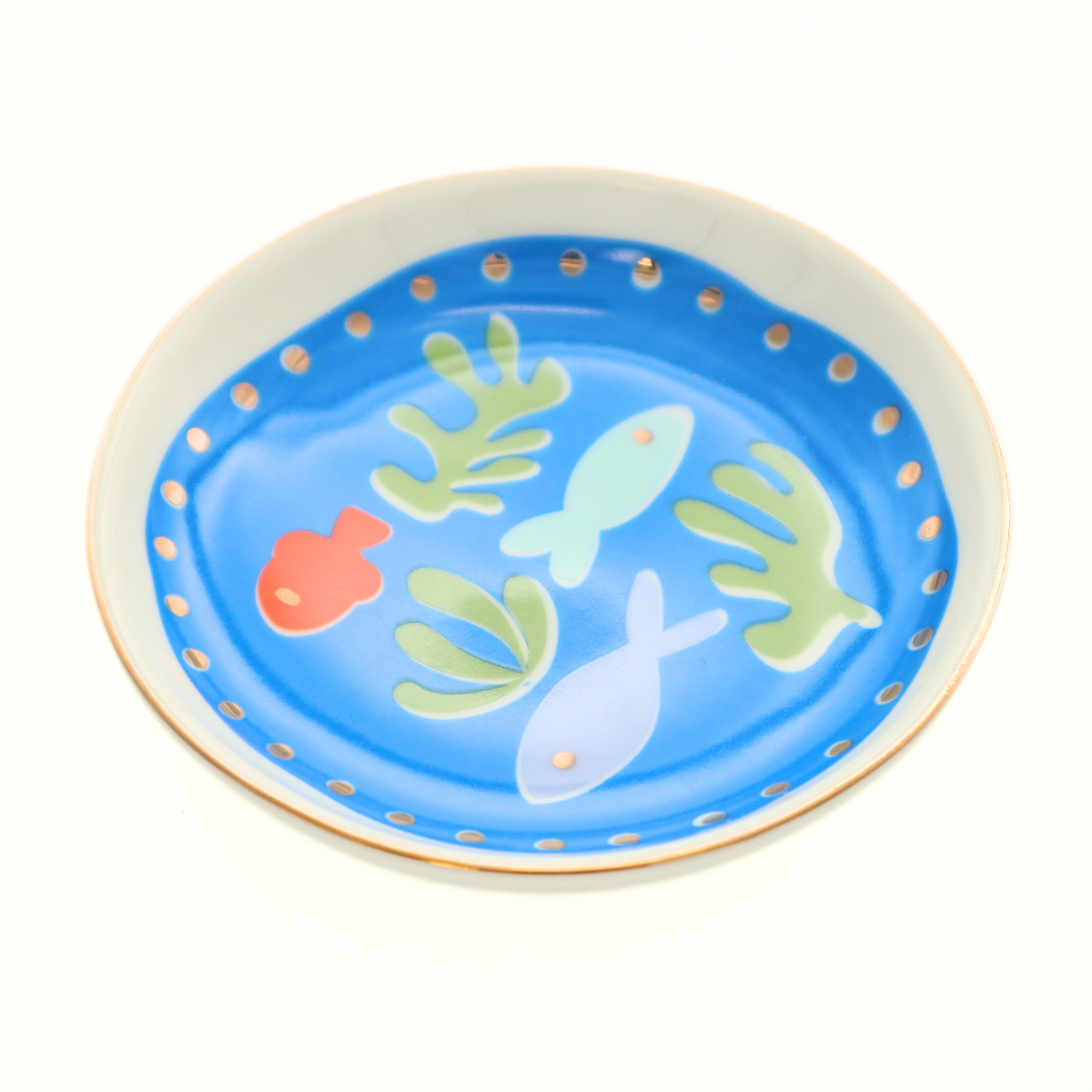 Round Trinket Tray Swimming Fish