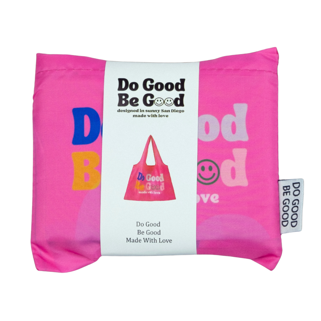 Recycled Foldable Tote Bag Do Good Be Good