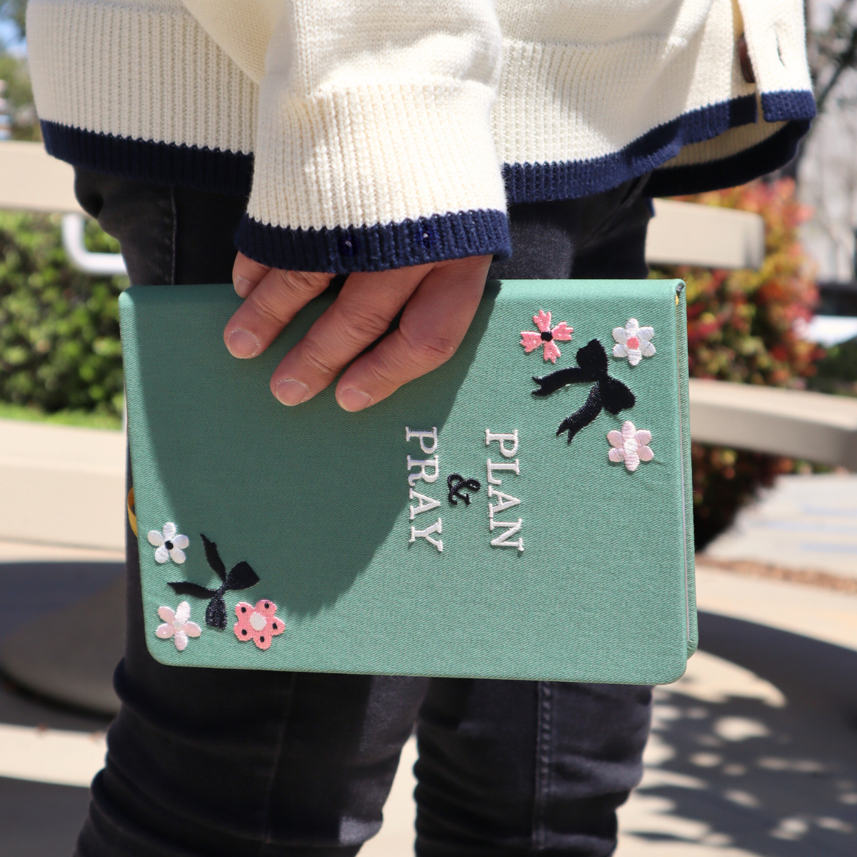 Embroidered A5 Notebook Plan & Pray