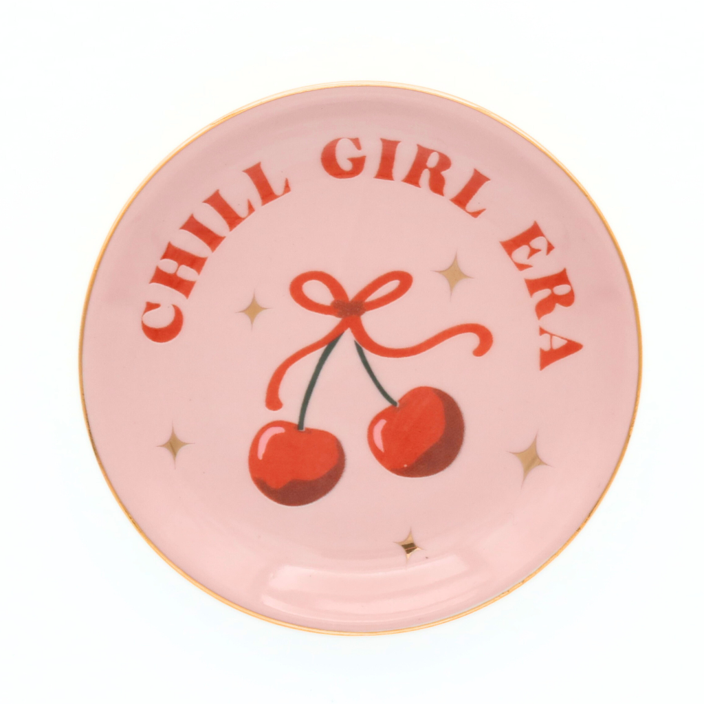 Round Trinket Tray Chill Girl Era