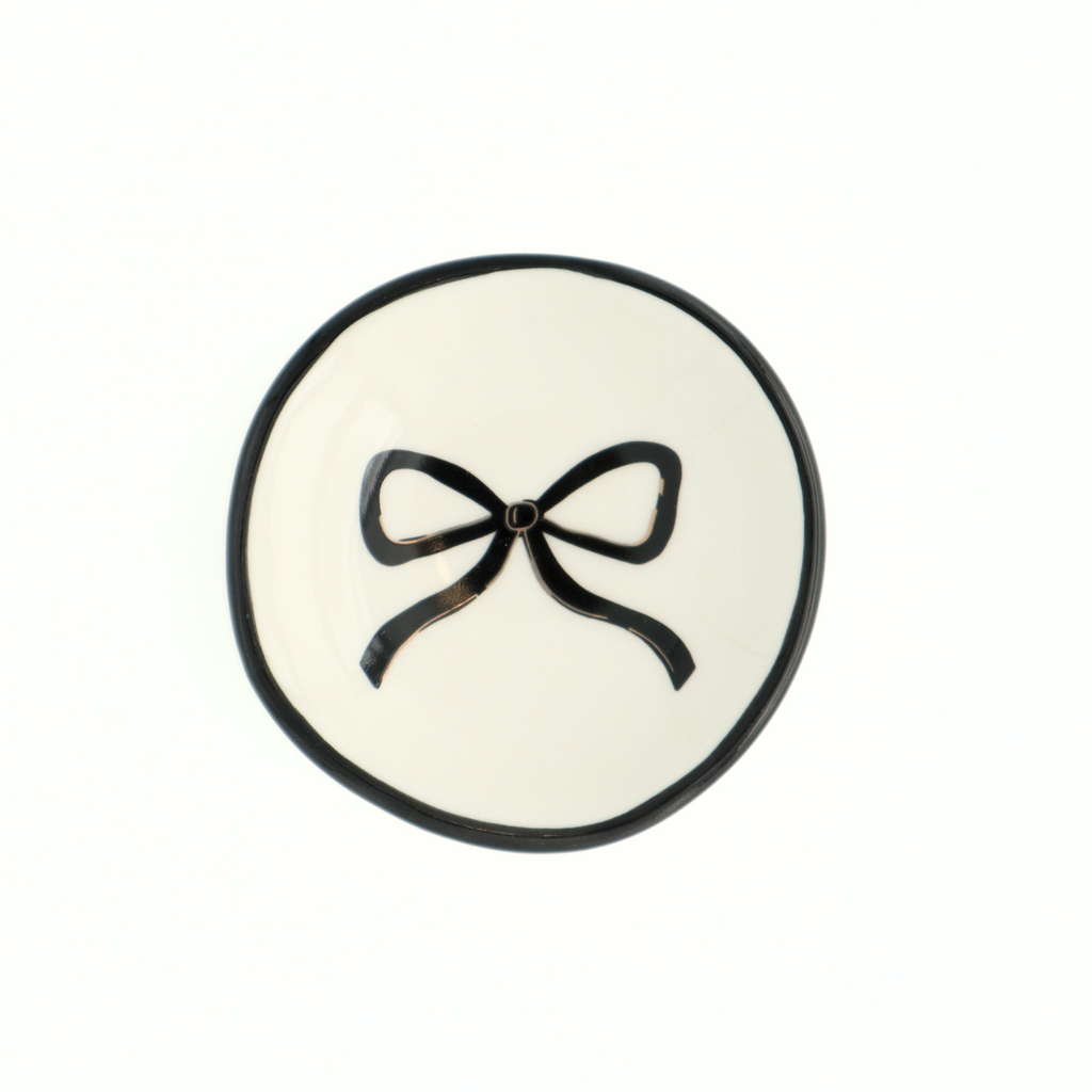 Ring Dish Black Bow