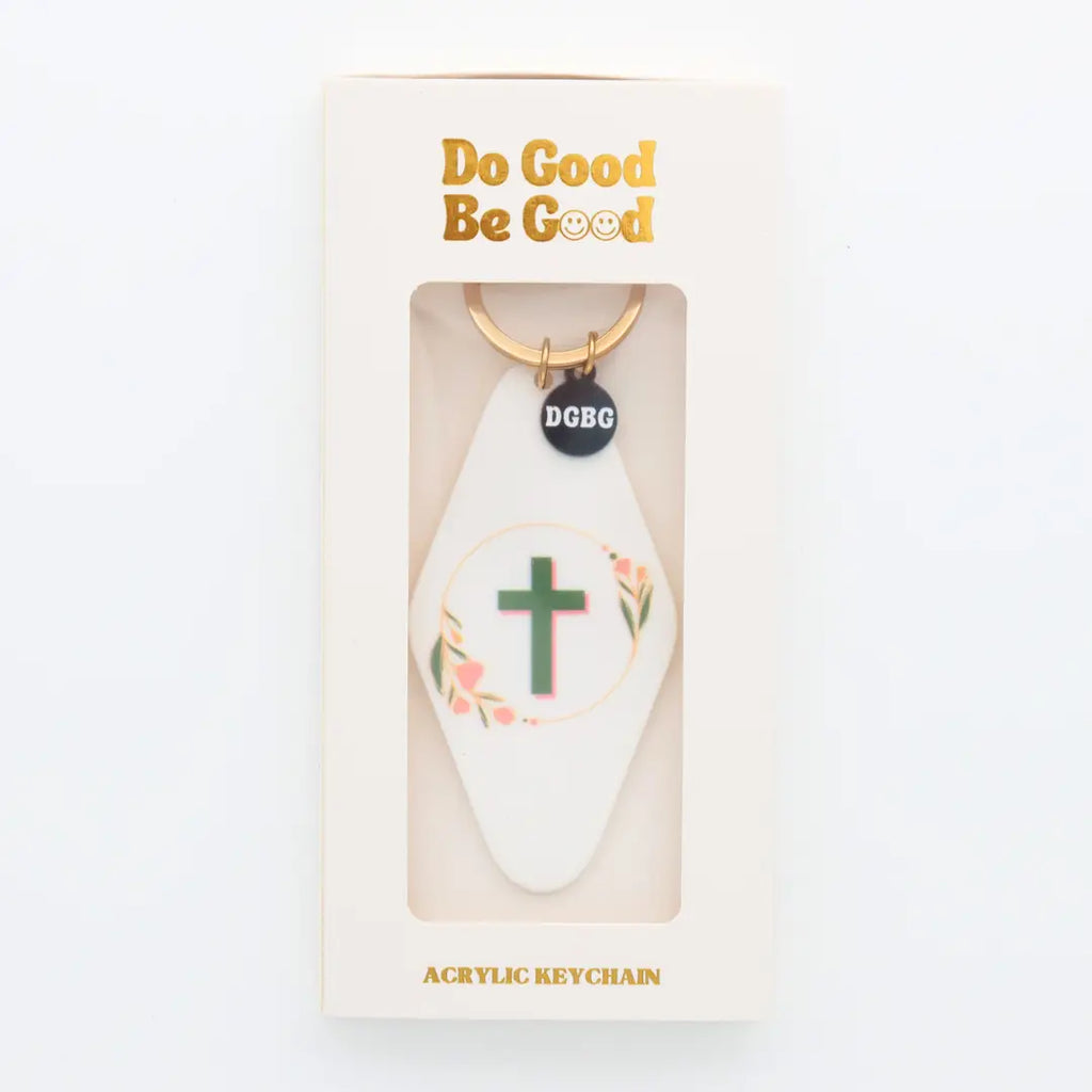 Printed Keychain Green Cross