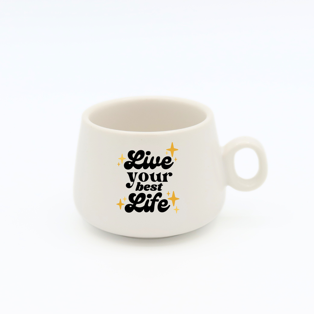 Cappuccino Mug Shot Glass Live Your Best Life