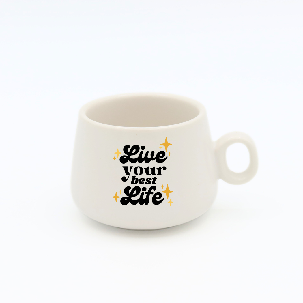 Cappuccino Mug Shot Glass Live Your Best Life