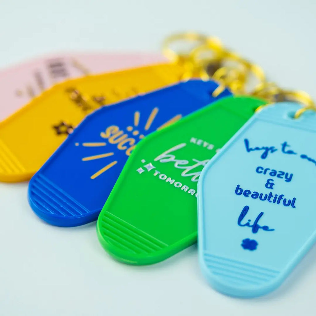 Acrylic Motel Keychain Keys For Better Self Growth