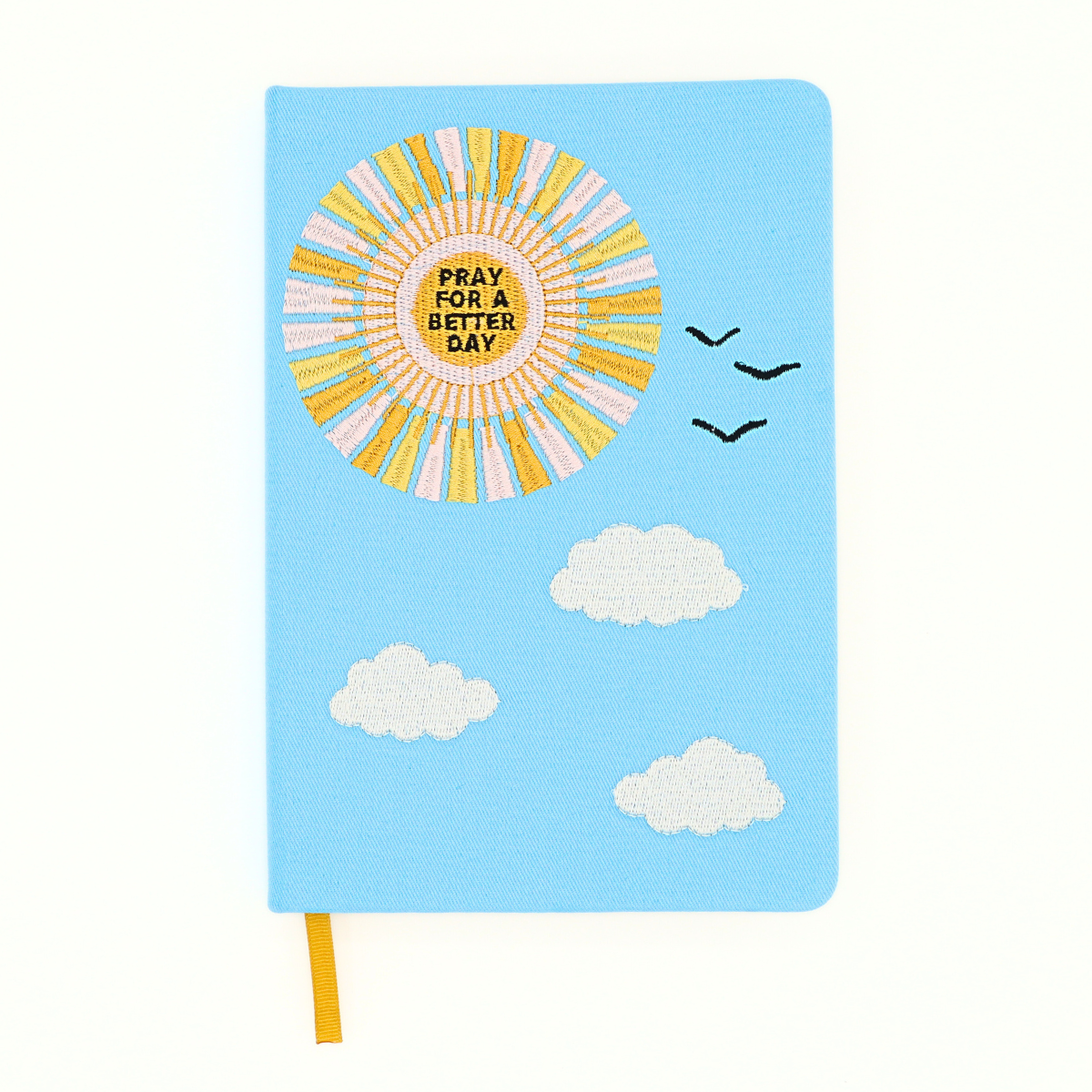 Embroidered A5 Notebook - Pray for a Better Day