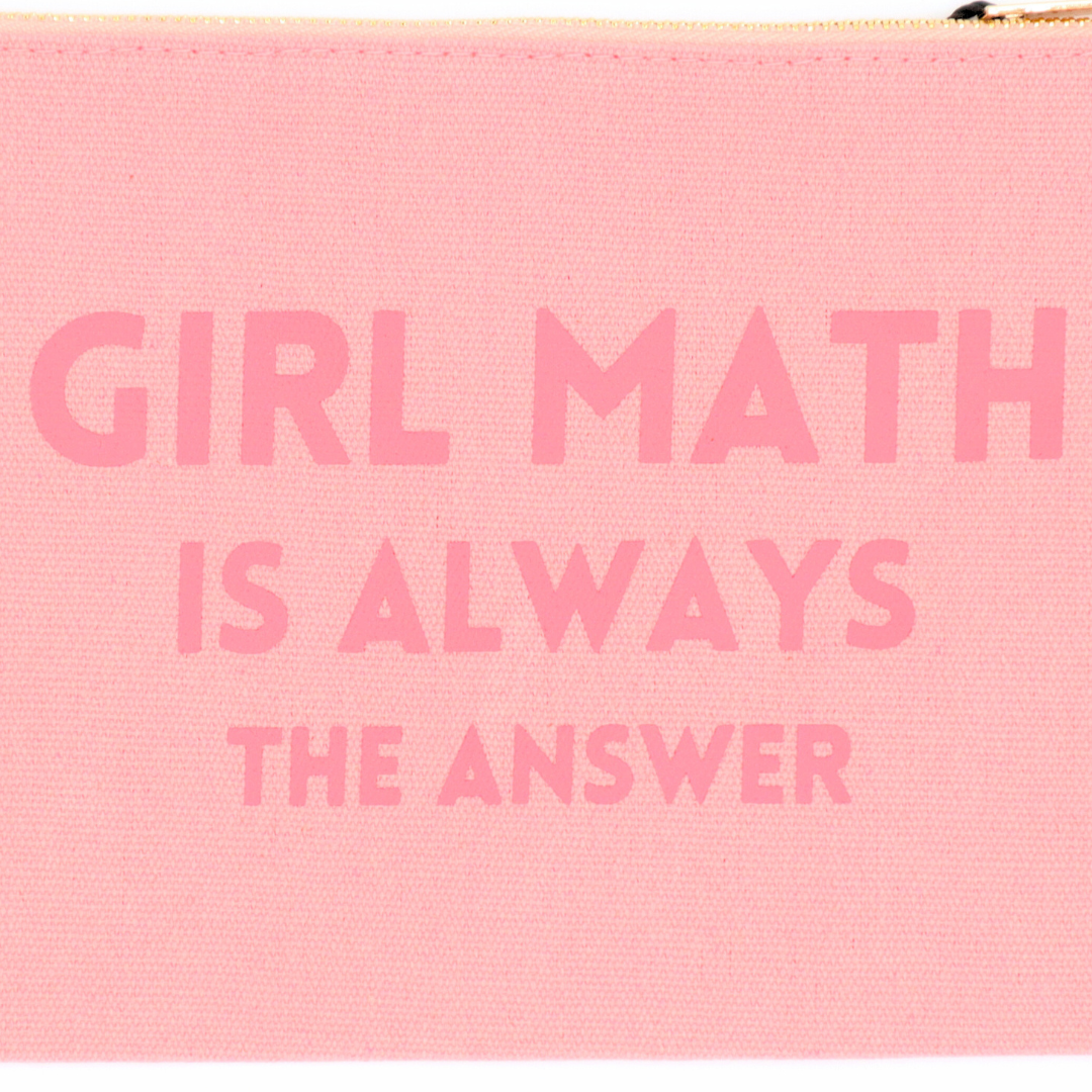 Canvas Pouch Girl Math Is Always the Answer