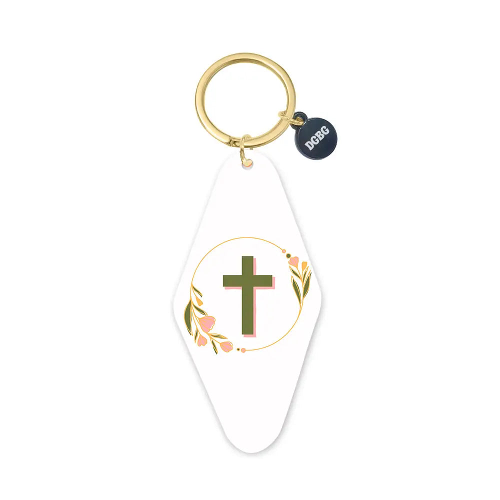 Printed Keychain Green Cross