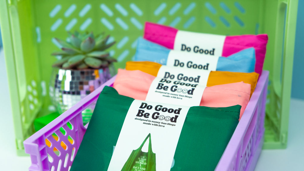 Recycled Foldable Tote Bag Do Good Be Good