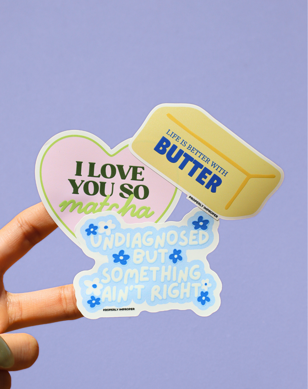 Raised Waterproof Sticker Life is Better With Butter
