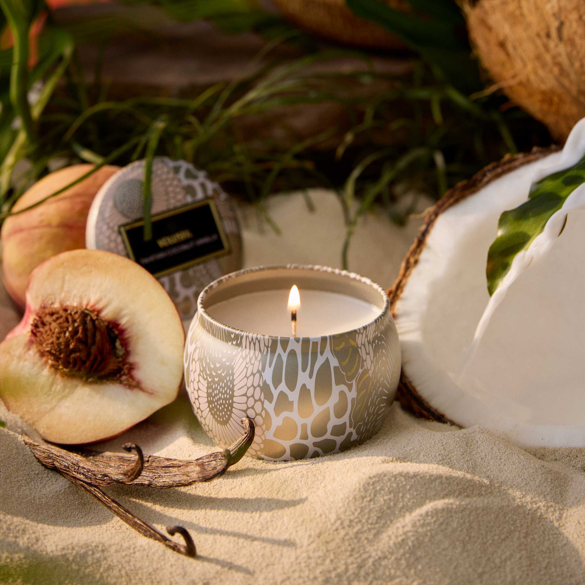 Tahitian Coconut Vanilla Mini Tin Candle