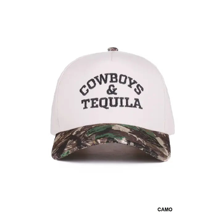 Cowboys & Tequila Two Tone Canvas Cotton Cap