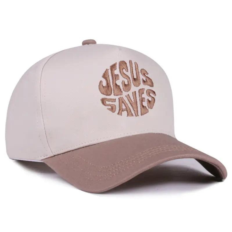 Jesus Saves Two Tone Canvas Cotton Cap